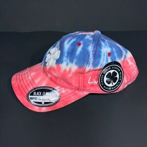 Black Clover Live Lucky Tie Dye Hat Red White Blue Granite Bay Golf Club Cap NEW